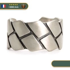 Bague Viking Ecailles De Serpent En Argent 925