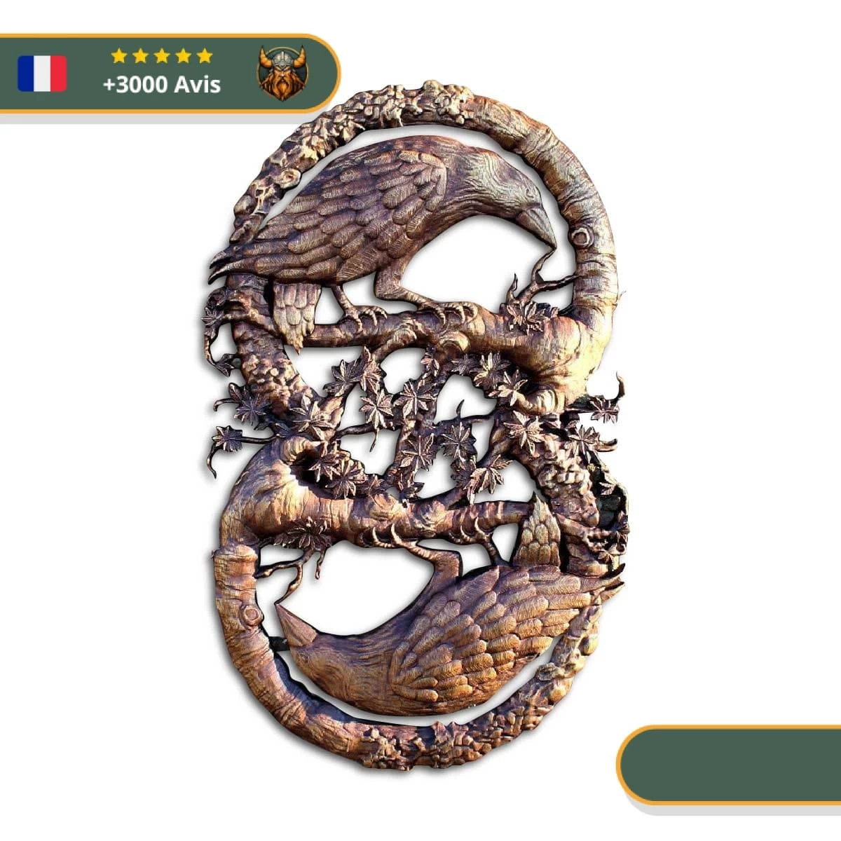 Art Mural Viking Corbeaux D'Odin 1 Art Mural Viking Corbeaux D'Odin