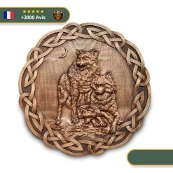 Art Mural Viking Famille De Loup