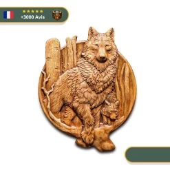 Art Mural Viking Mère Louve Et Son Bébé