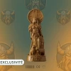 Statue Guerrière Viking | Or