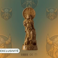 Statue Guerrière Viking | Or