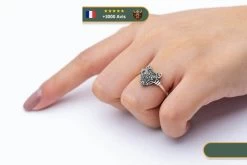 Bague Femme Loup Fenrir | Argent -Viking Soldes Magasin Bague Loup Fenrir femme