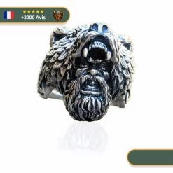Chevalière Guerrier Ours | Argent