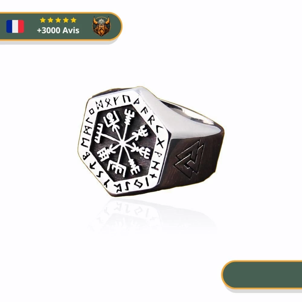 Chevalière Nordique Valknut | Argent 1 Chevalière Nordique Valknut | Argent