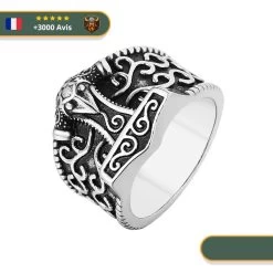 Anneau Viking Corbeau | Argent