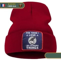 Bonnet Viking Règne De La Mort -Viking Soldes Magasin Bonnet Viking Regne de la Mort wine red