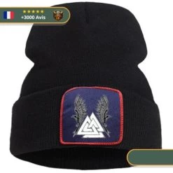 Bonnet Viking Valknut -Viking Soldes Magasin Bonnet Viking Valknut black