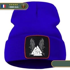 Bonnet Viking Valknut -Viking Soldes Magasin Bonnet Viking Valknut blue