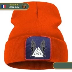 Bonnet Viking Valknut -Viking Soldes Magasin Bonnet Viking Valknut orange