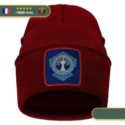 Bonnet Viking Yggdrasil -Viking Soldes Magasin Bonnet Viking Yggdrasil wine red