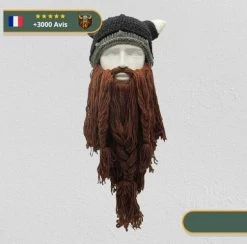 Bonnet Cornes Et Barbe Viking | Noir Et Roux -Viking Soldes Magasin Bonnet en corne pour hommes barbier vagabonne Viking barbe chapeau fait la main chaud anniversaire amusant.jpg 640x640 23b22f53 1e28 4b08 813f 947ba355be7e removebg preview 600px