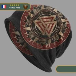 Bonnet Valknut Royal | Noir Et Or 6 Bonnet Valknut Royal | Noir Et Or -Viking Soldes Magasin Bonnet en tricot pour hommes et femmes Bonnet Bonnet Vikings Ragnar Lothbrok arbre de avec Triquetra.jpg 640x640 3 removebg preview 600px