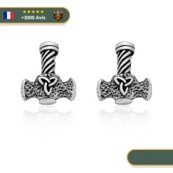 Boucles D'Oreilles Marteau Triquetra | Argent