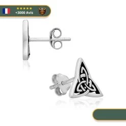 Boucles D'Oreilles Triquetra | Argent -Viking Soldes Magasin Boucles Oreilles Triquetra