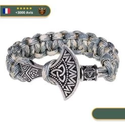 Bracelet Viking Tressé Marteau De Thor | Argent