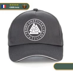 Casquette Valknut | Gris Et Blanc