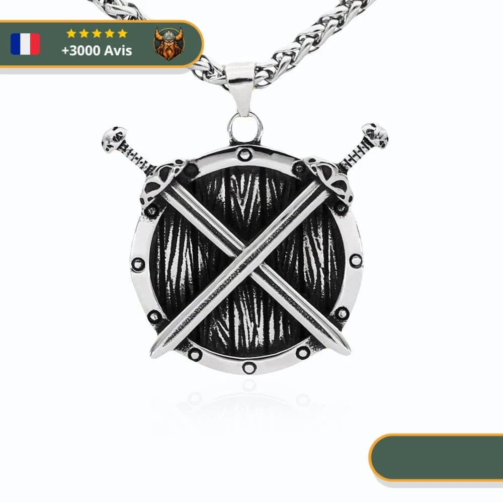 Pendentif Bouclier Viking | Argent 1 Pendentif Bouclier Viking | Argent