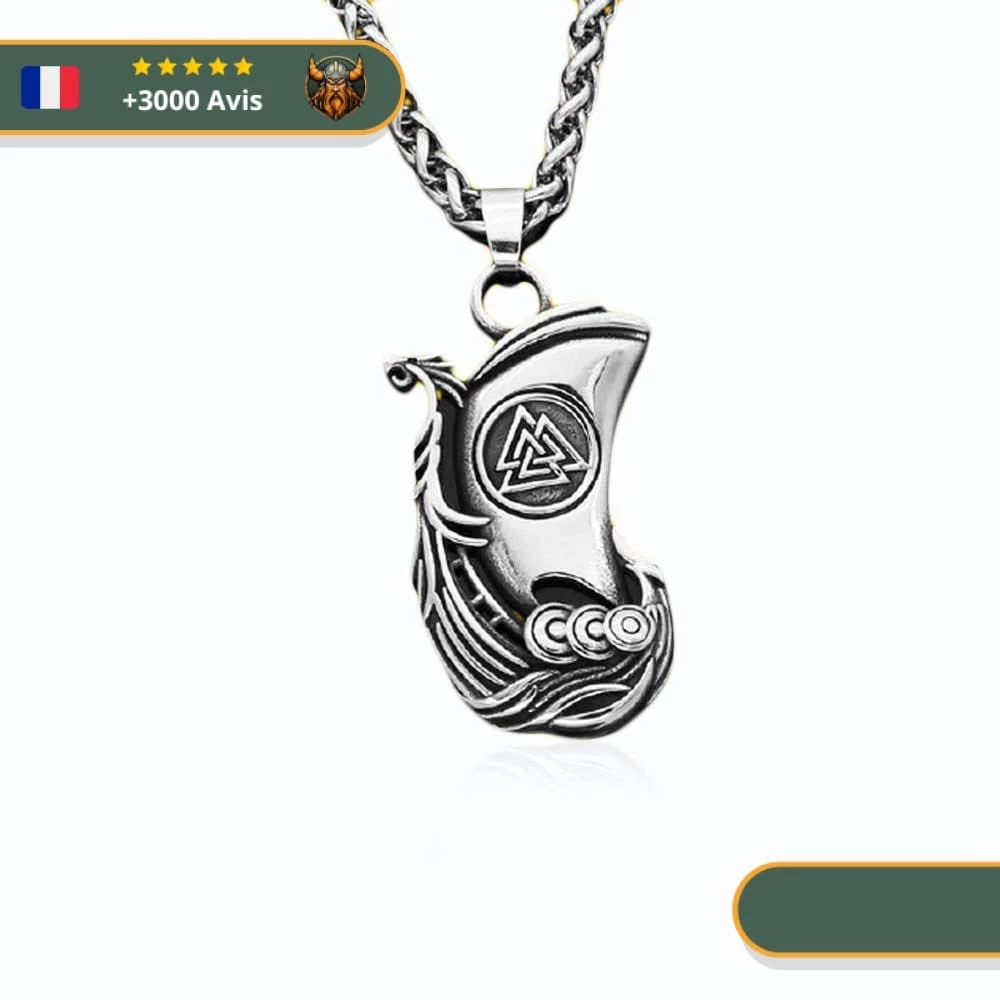 Collier Vaknut Drakkar | Argent 1 Collier Vaknut Drakkar | Argent
