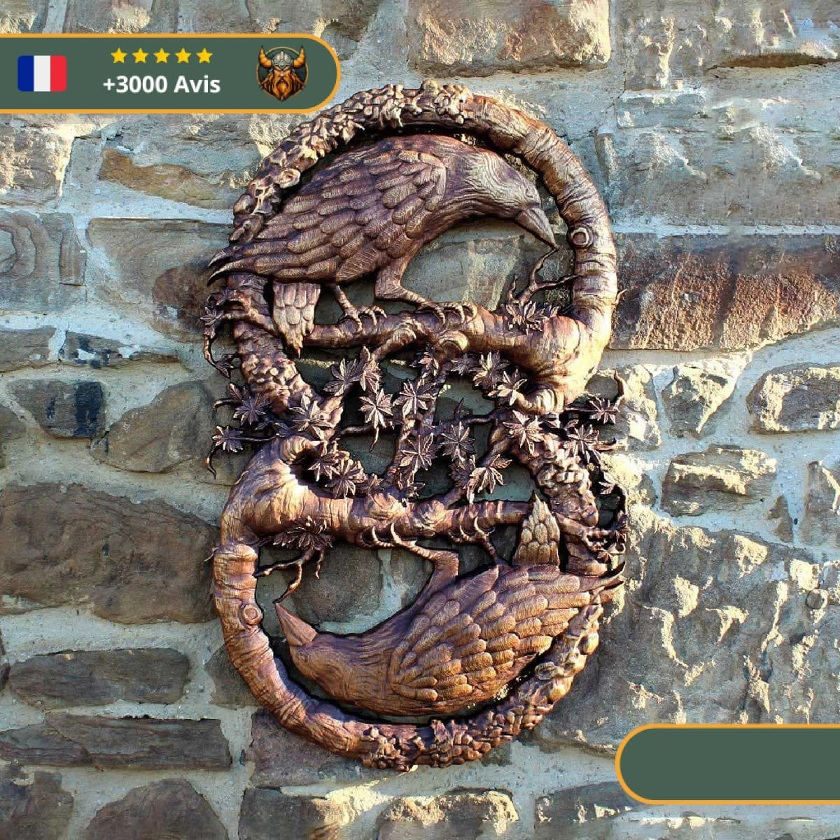 Art Mural Viking Corbeaux D'Odin 2 Art Mural Viking Corbeaux D'Odin – Image 2