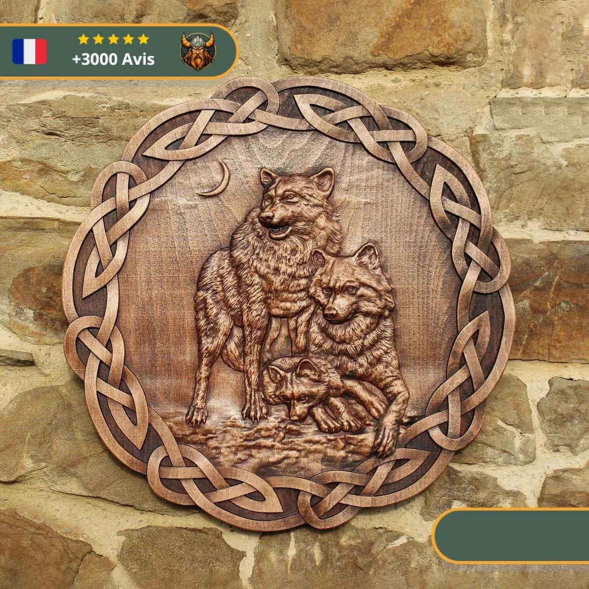 Art Mural Viking Famille De Loup 2 Art Mural Viking Famille De Loup – Image 2