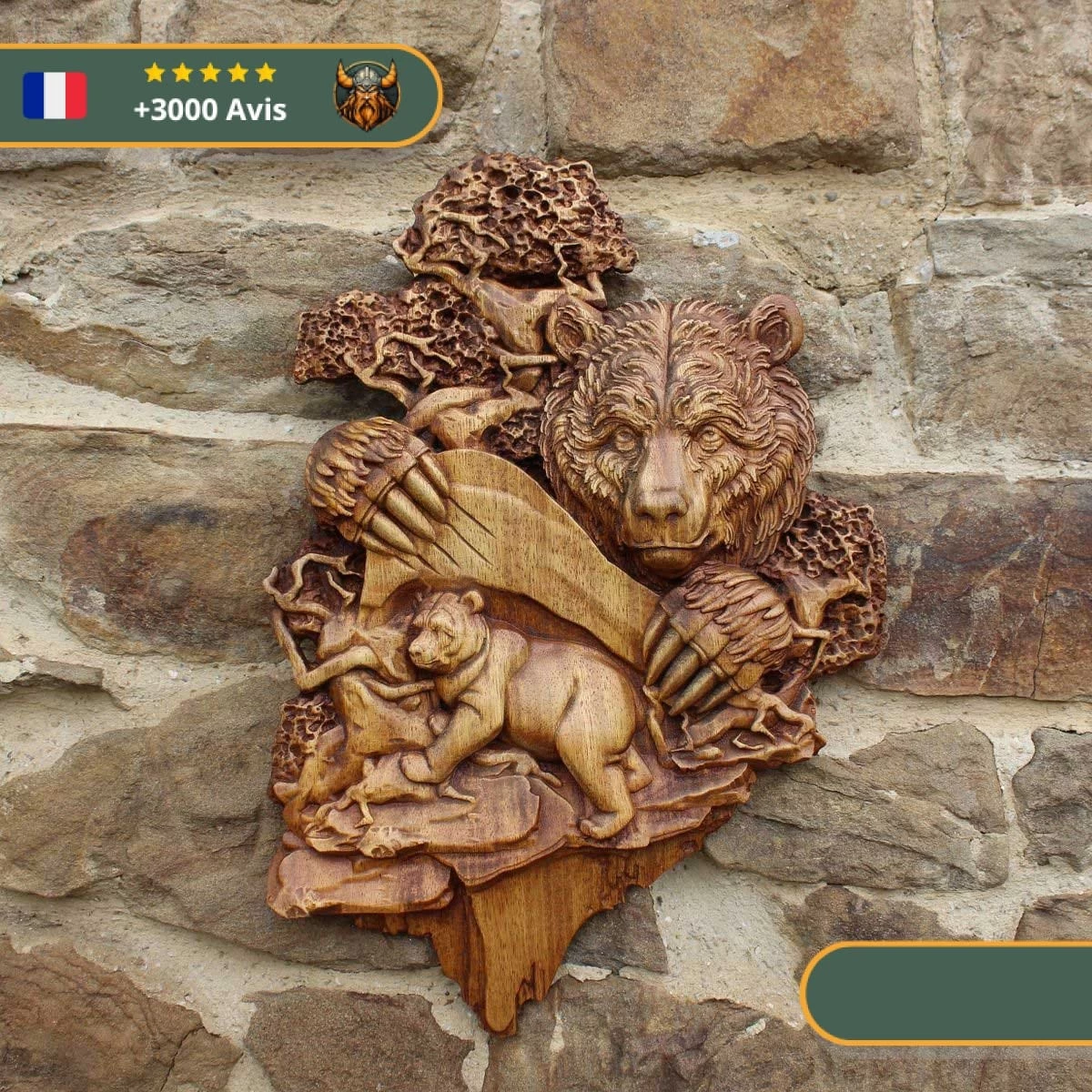 Art Mural Viking Ours De La Forêt 2 Art Mural Viking Ours De La Forêt – Image 2