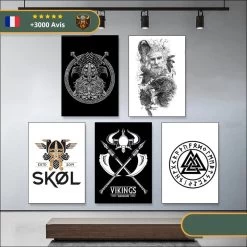 Tableau Viking Warrior | Noir Et Blanc -Viking Soldes Magasin H1167372a06a84303b42c6fbfa55398021