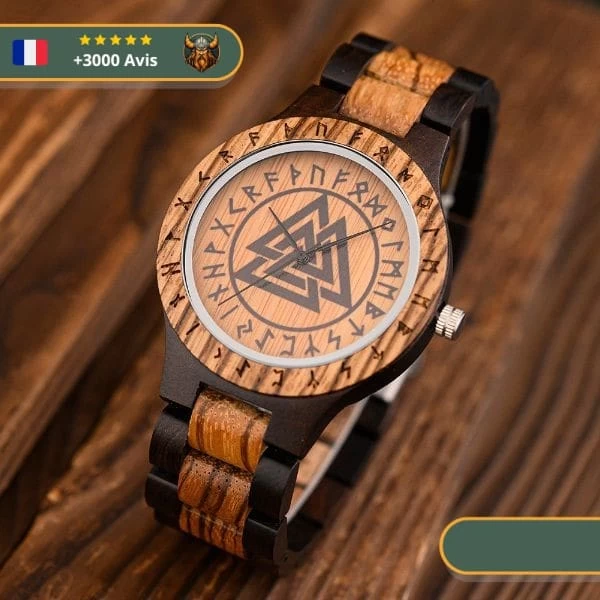 Montre Bois Valknut | Marron 4 Montre Bois Valknut | Marron – Image 4