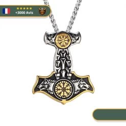 Collier Viking Mjolnir Et Fenrir