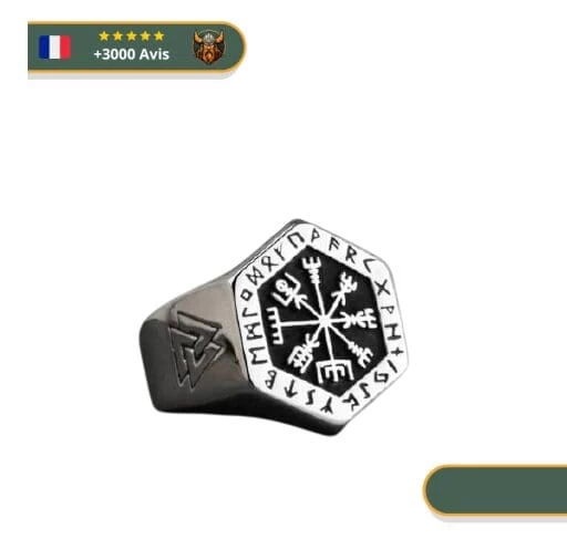 Chevalière Nordique Valknut | Argent 2 Chevalière Nordique Valknut | Argent – Image 2