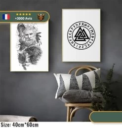 Tableau Viking Valknut | Noir Et Blanc -Viking Soldes Magasin H5c34b7c2872749fcb9ae75d656a3efd0h 600px