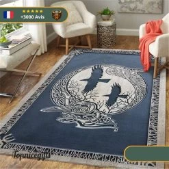 Tapis Nordique Corbeau D'Odin | Bleu Et Gris -Viking Soldes Magasin H5f6b45bd4bda4fb8befe81b888d610d9y