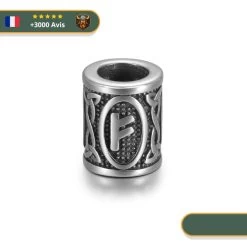 Perle En Acier Rune Fehu