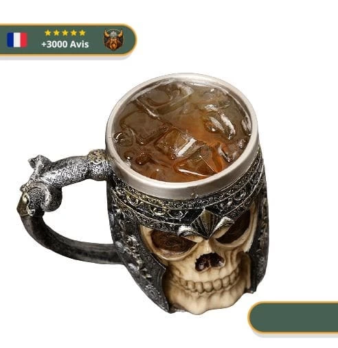 Tasse Crâne De Guerrier - Gris 2 Tasse Crâne De Guerrier - Gris – Image 2