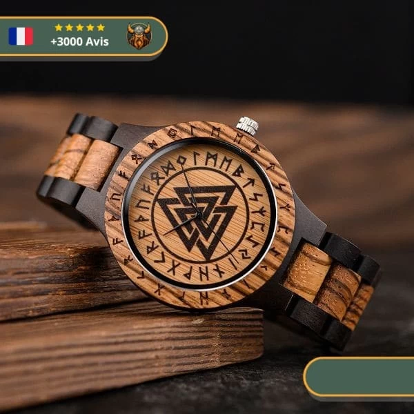 Montre Bois Valknut | Marron 5 Montre Bois Valknut | Marron – Image 5