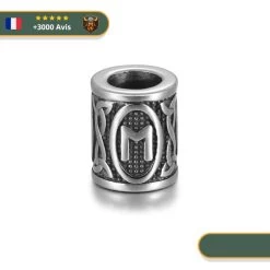 Perle En Acier Rune Ehwaz