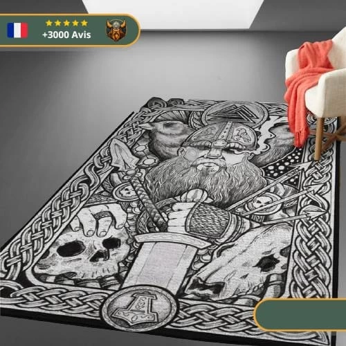 Tapis Guerrier Fantôme | Noir Et Gris 2 Tapis Guerrier Fantôme | Noir Et Gris – Image 2