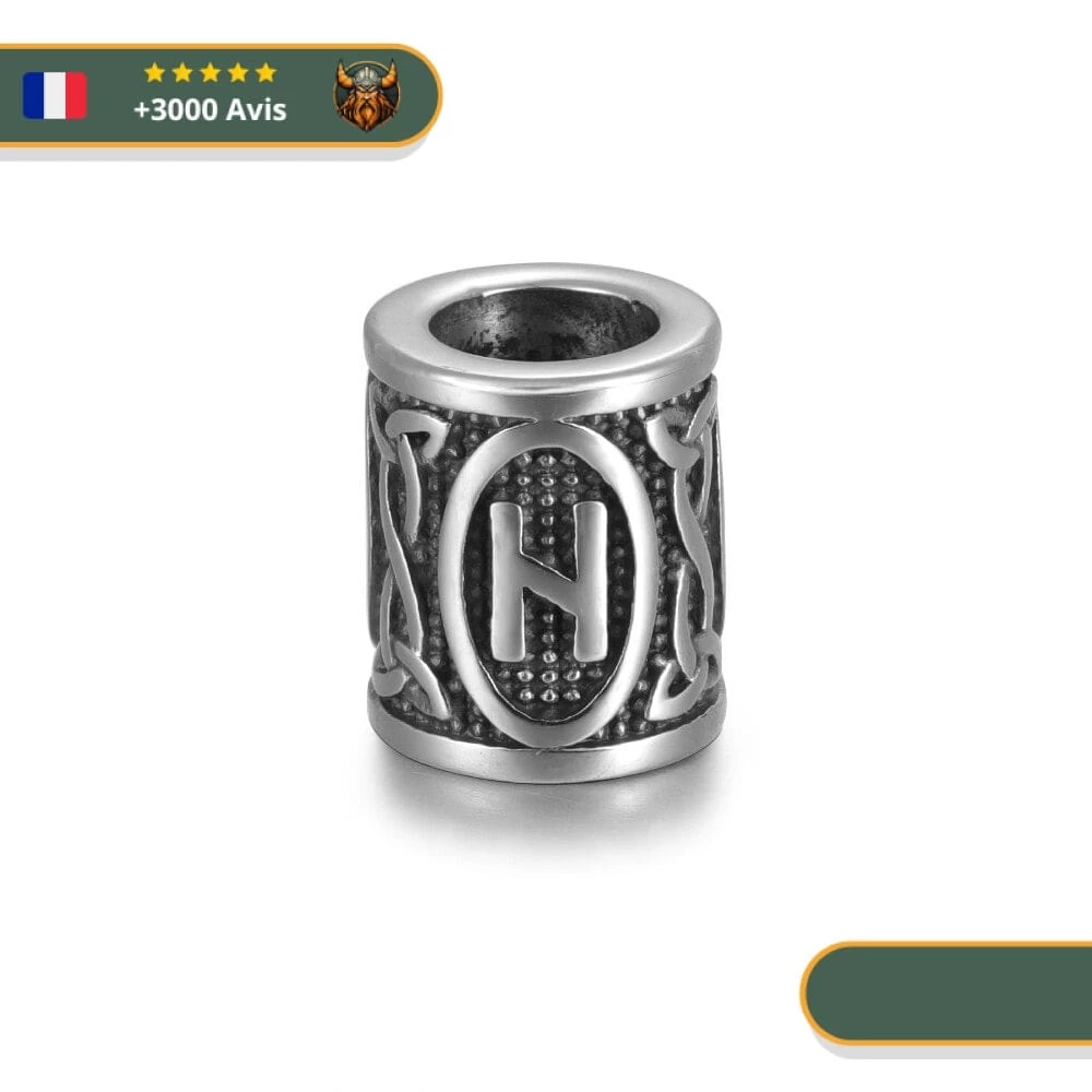 Perle En Acier Rune Hagalaz 1 Perle En Acier Rune Hagalaz