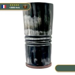 Tasse Viking En Corne De Bœuf Avec Gravures