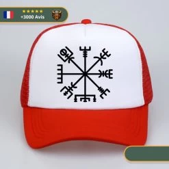 Casquette Boussole Nordique | Rouge Et Blanc -Viking Soldes Magasin HTB1bMzLgkvoK1RjSZFNq6AxMVXaY