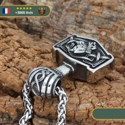 Collier Marteau Athelstan | Argent -Viking Soldes Magasin HTB1mTqDXvvsK1RjSspdq6AZepXaq