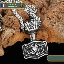 Collier Marteau Athelstan | Argent -Viking Soldes Magasin HTB1uRuFXtzvK1RkSnfoq6zMwVXau
