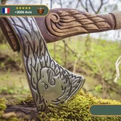 Hache Viking Aigle Gravé -Viking Soldes Magasin Hache Viking Aigle Royal