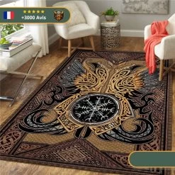 Tapis Boussole Viking | Marron Et Or -Viking Soldes Magasin Hb9a25b899da645a7a7072d17eb5707b5X