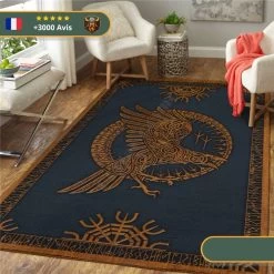 Tapis Royal Asgar | Bleu Et Or -Viking Soldes Magasin He340008380294d5f9bab2a9b426bd32ae 1