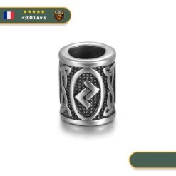 Perle En Acier Rune Jera