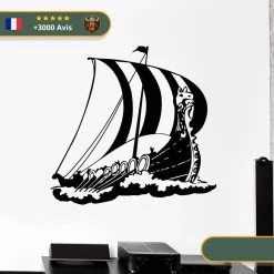 Stickers Drakkar Floki | Noir Et Blanc -Viking Soldes Magasin Hf1714184439e43cba3e01f6562e3dcb3H