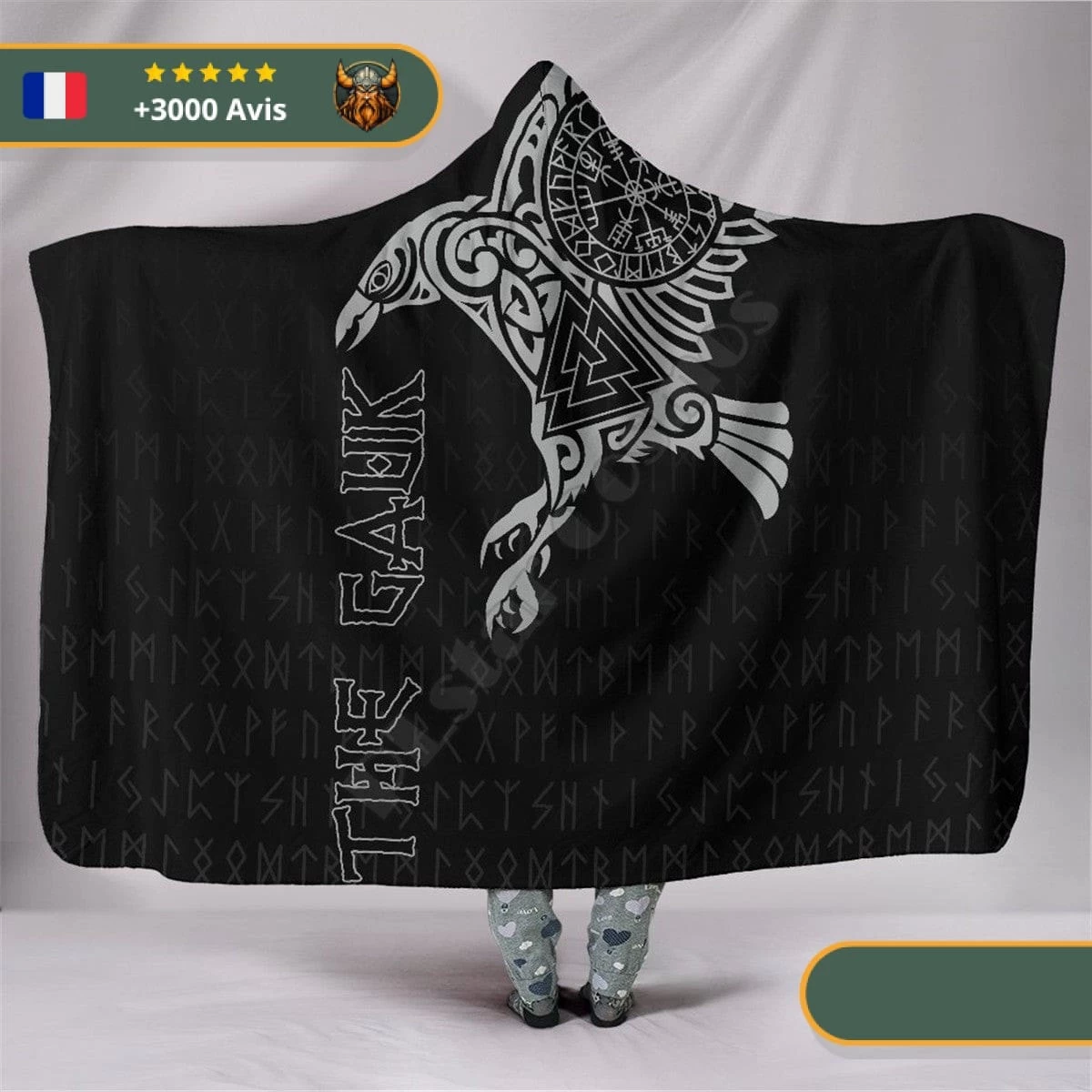 Plaid Triangle Des Occis | Noir 3 Plaid Triangle Des Occis | Noir – Image 3