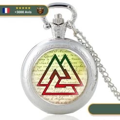 Montre à Gousset Viking Trinité -Viking Soldes Magasin Montre a Gousset Viking Trinite argent ferme