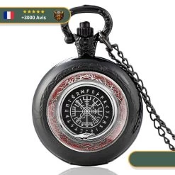 Montre à Gousset Viking Boussole Runique